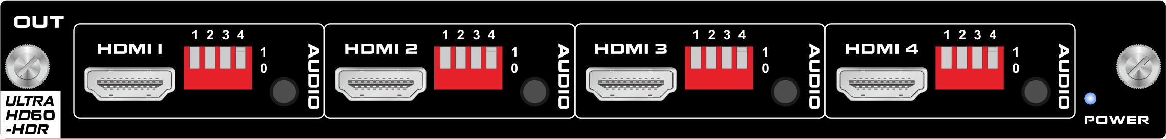 4路4K60 HDMI有缝输出板卡
