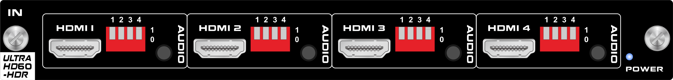 4路4K60 HDMI有缝输入板卡