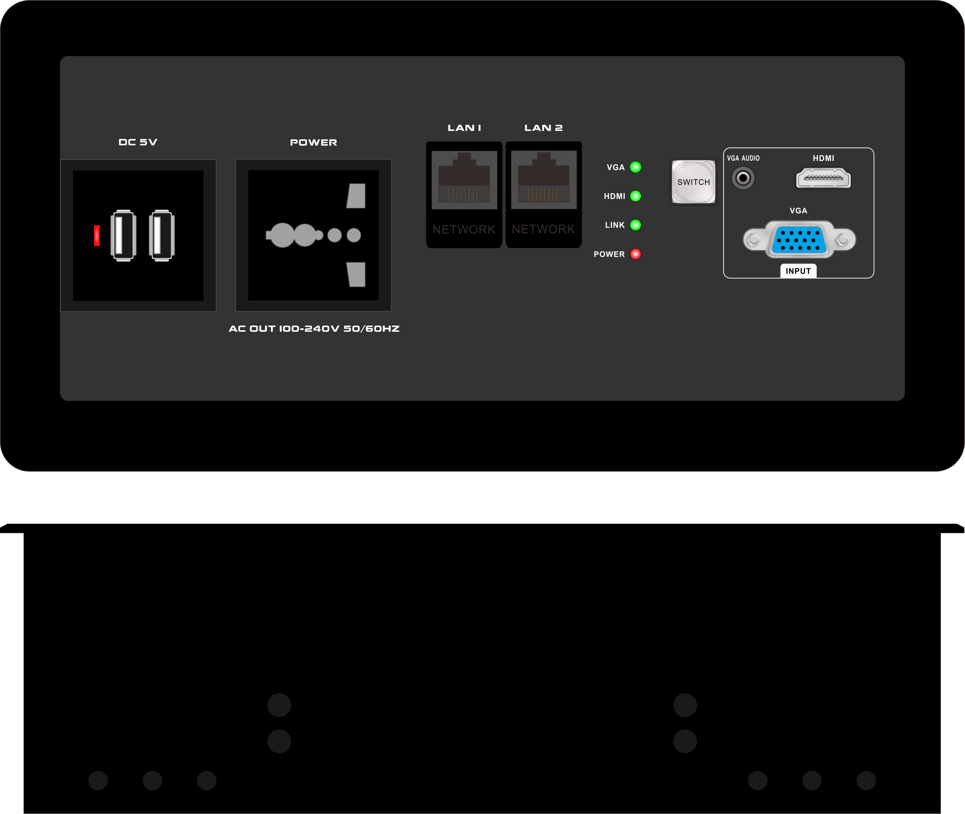 HDBT HDMI+VGA 70米桌插发射
