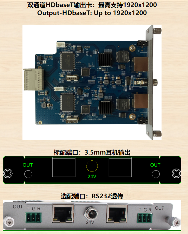 HDBaseT 2K无缝输出板卡