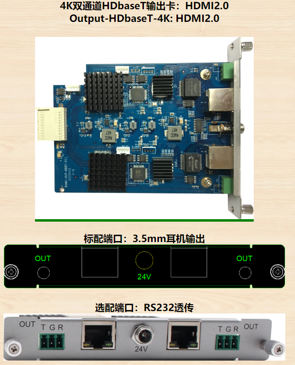 HDBaseT 4K无缝输出板卡