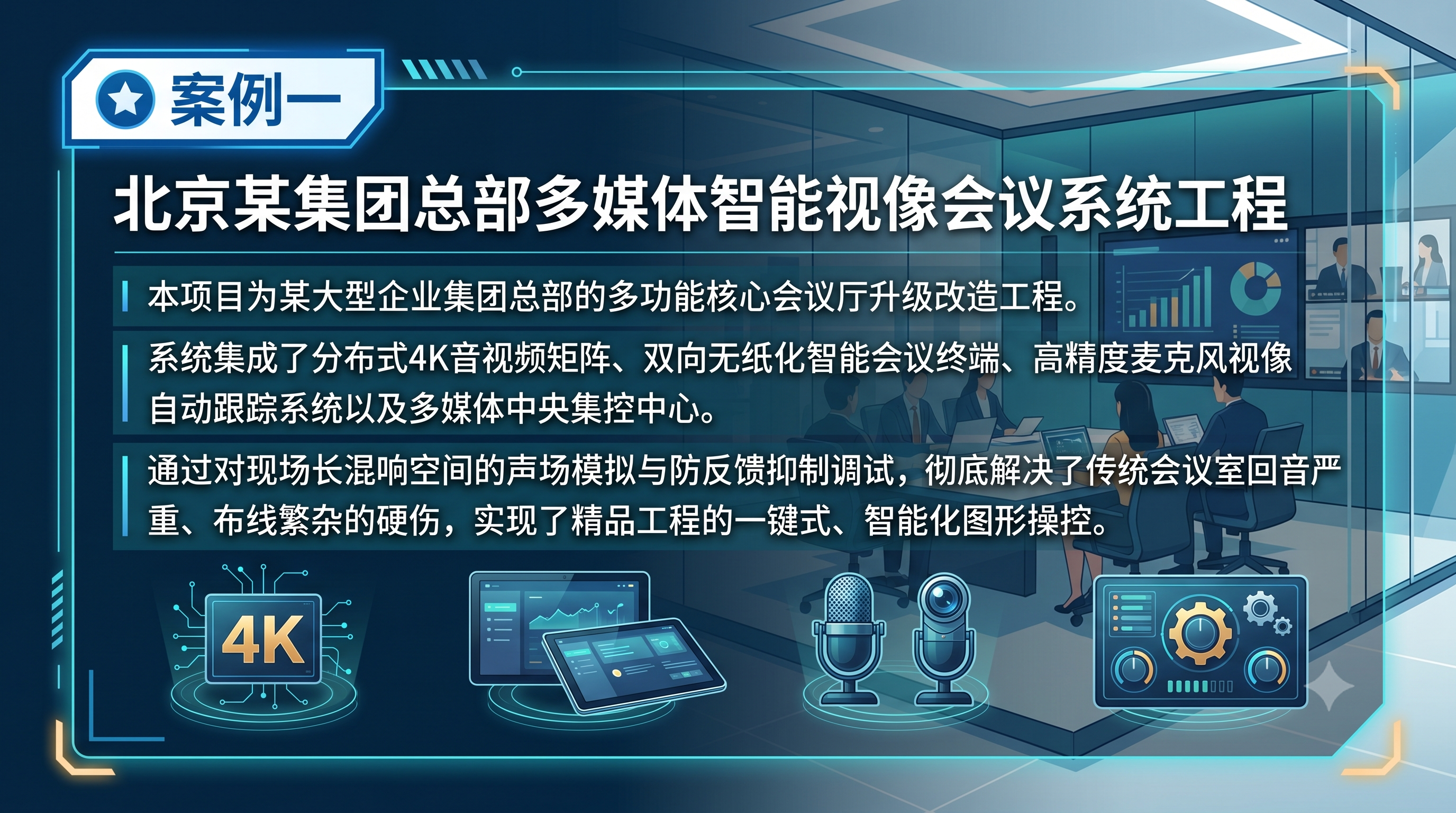 北京某集团总部多媒体智能视像会议系统工程